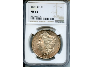 PMJ Coins & Collectibles, Inc. 1883 CC $1 NGC MS63 Morgan Dollar