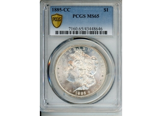 PMJ Coins & Collectibles, Inc. 1885 CC $1 PCGS MS 65