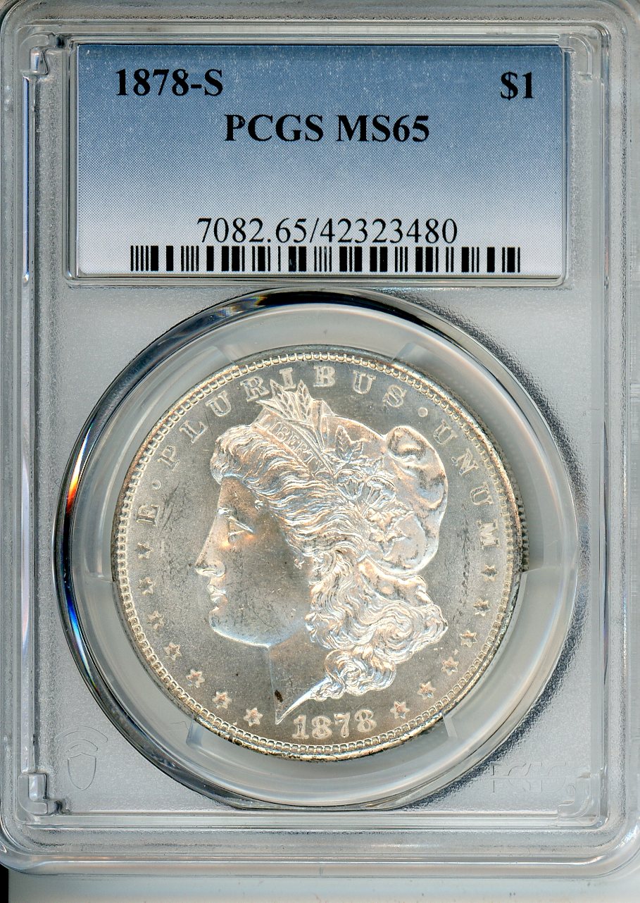 1878 S $1 PCGS MS 65