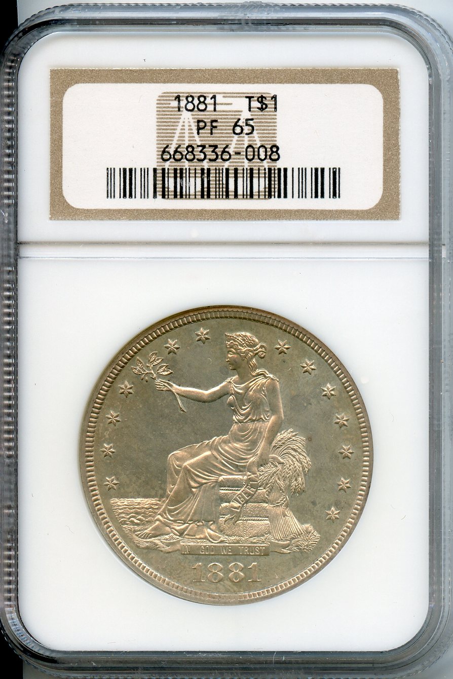 1881 $1  NGC PF65  Trade Dollar