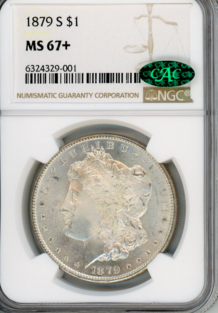 1879 S $1 NGC MS 67+ CAC