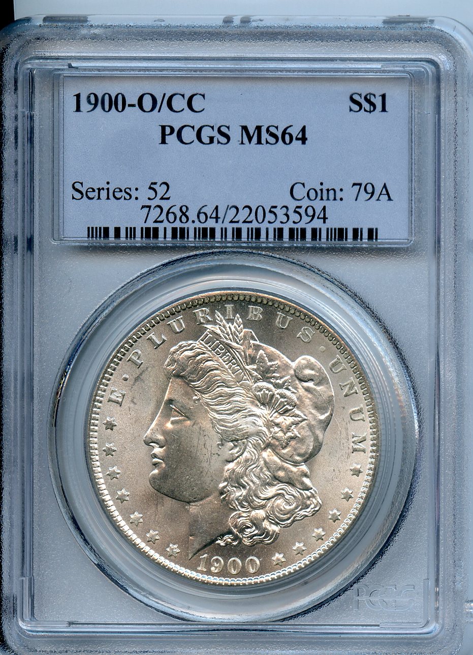 1900 O/CC  $1  PCGS  MS64  Morgan Dollar