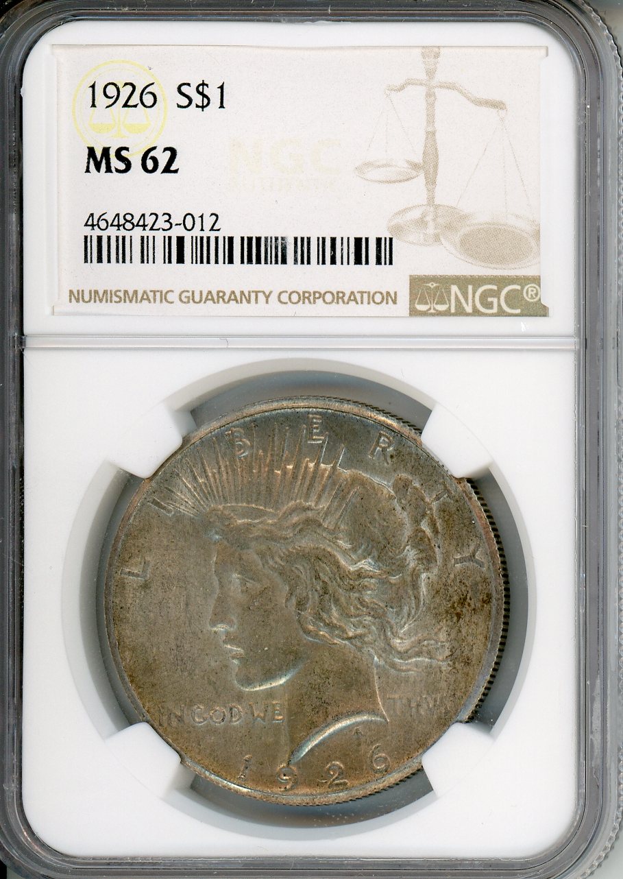 1926 $1 NGC MS 62
