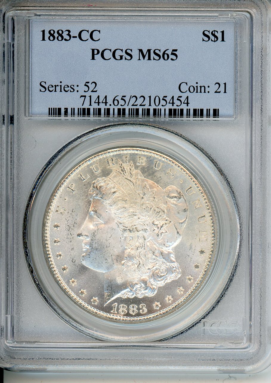 1883 CC $1 PCGS MS 65