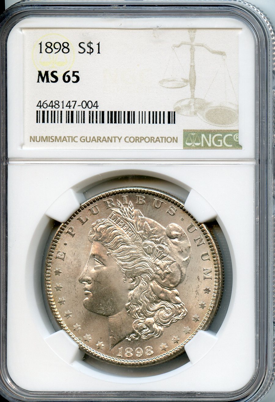1898  $1  NGC  MS65  Morgan Dollar
