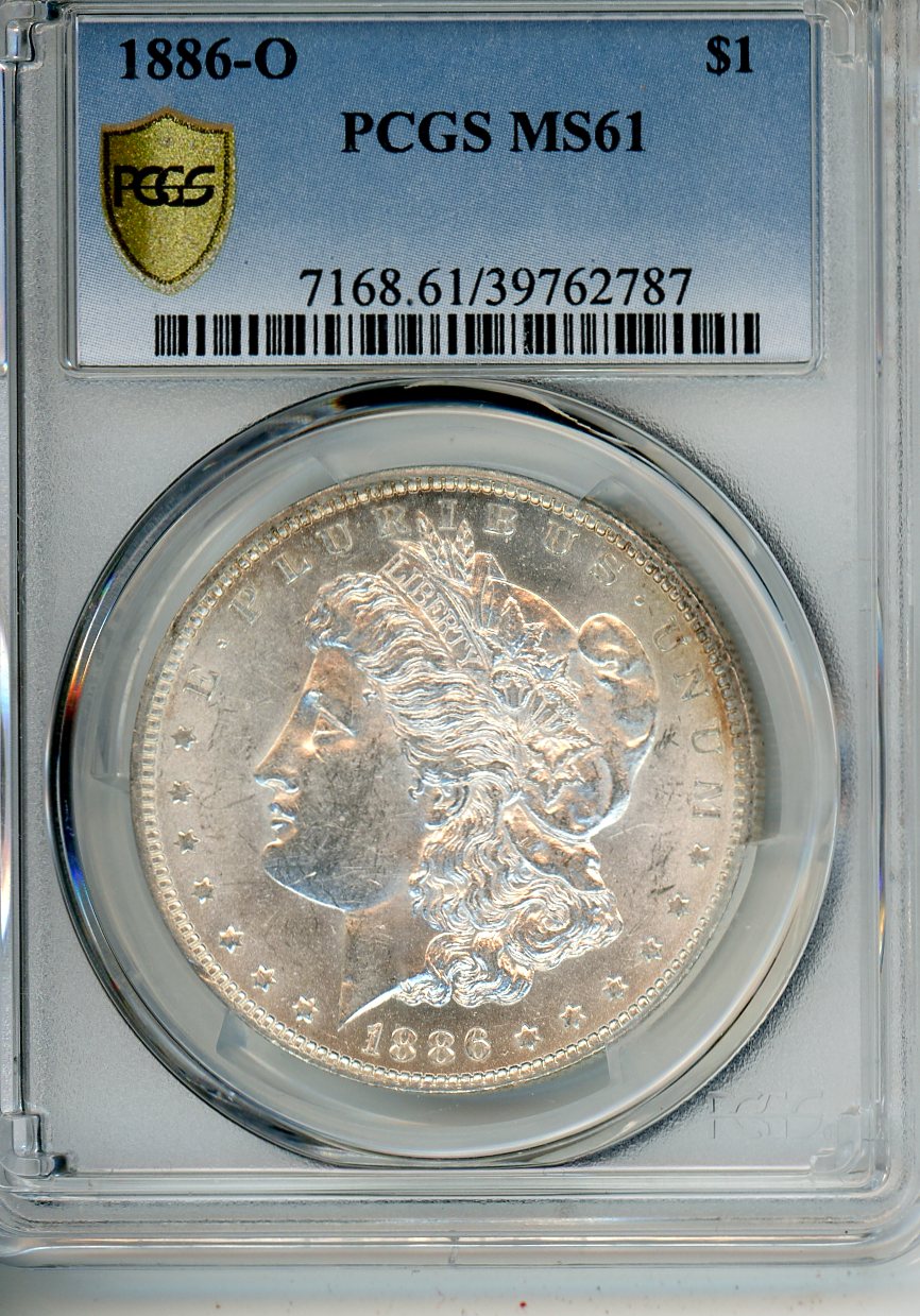 1886 O $1 PCGS MS 61