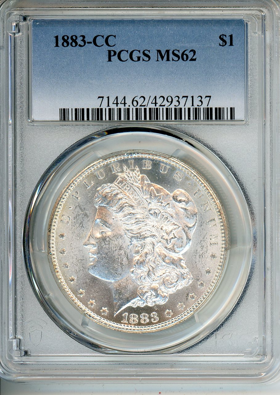 1883 CC $1 PCGS MS 62