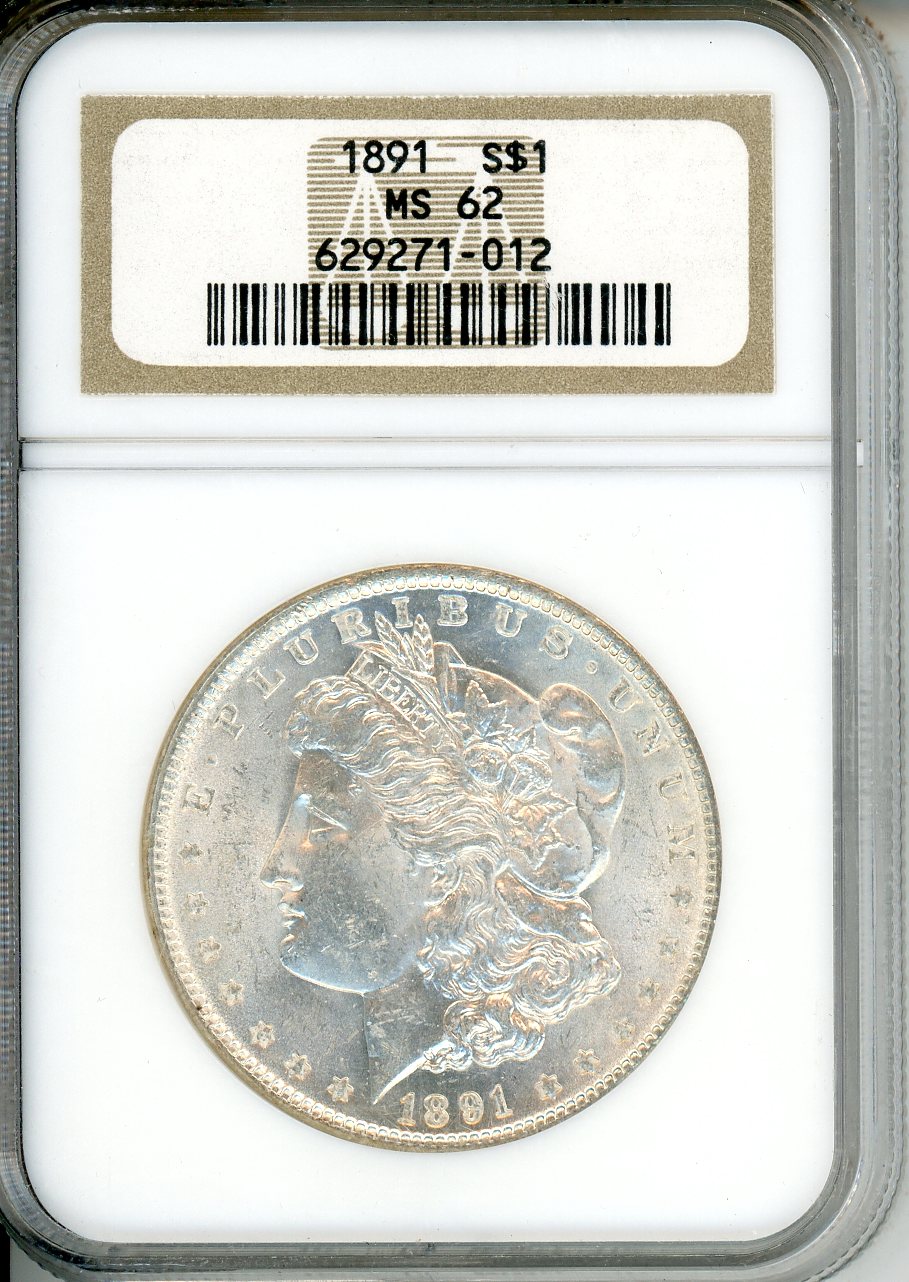 1891 $1 NGC MS 62
