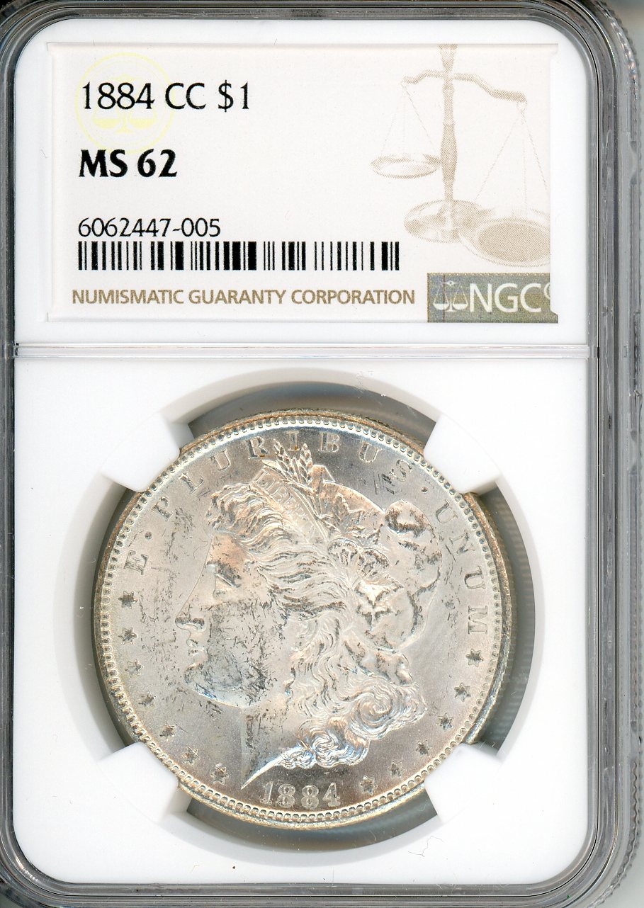 1884 CC $1 NGC MS 62