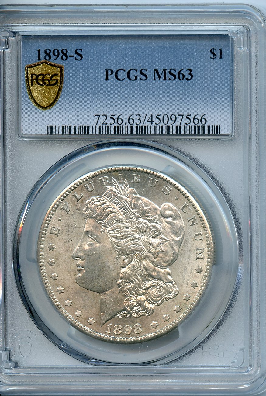 1898 S  $1  PCGS  MS63  Morgan Dollar