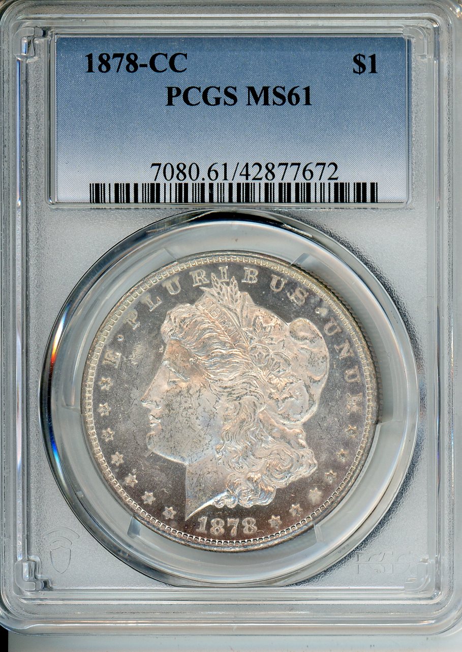1878 CC $1 PCGS MS 61