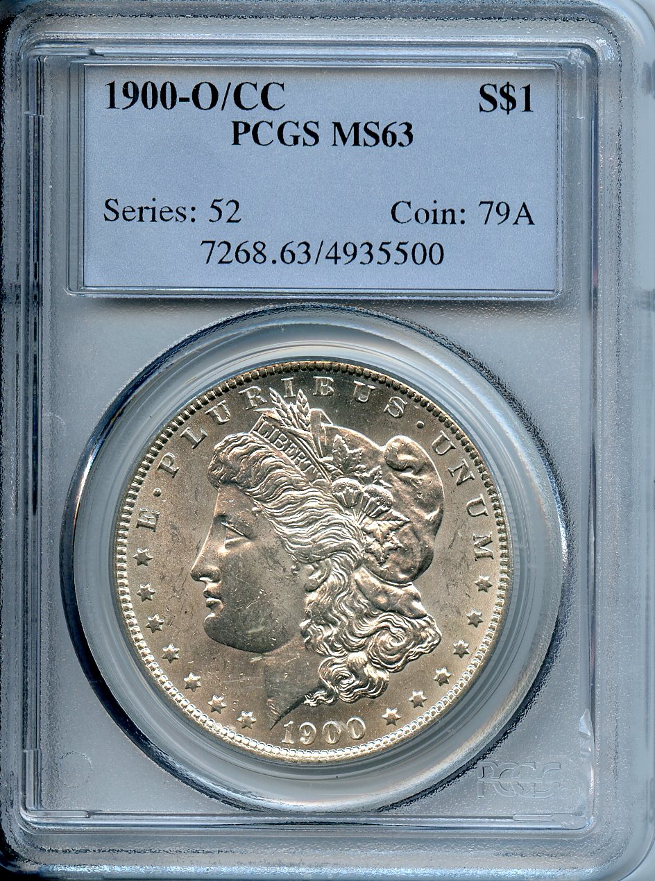 1900 O/CC  $1  PCGS  MS63