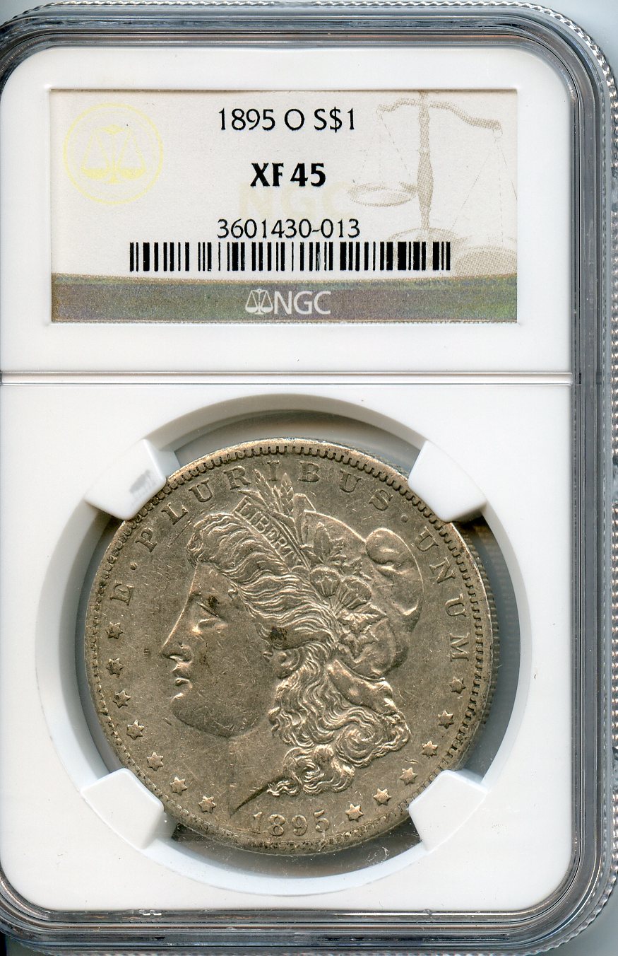 1895 O  $1   NGC  XF45  Morgan Dollar