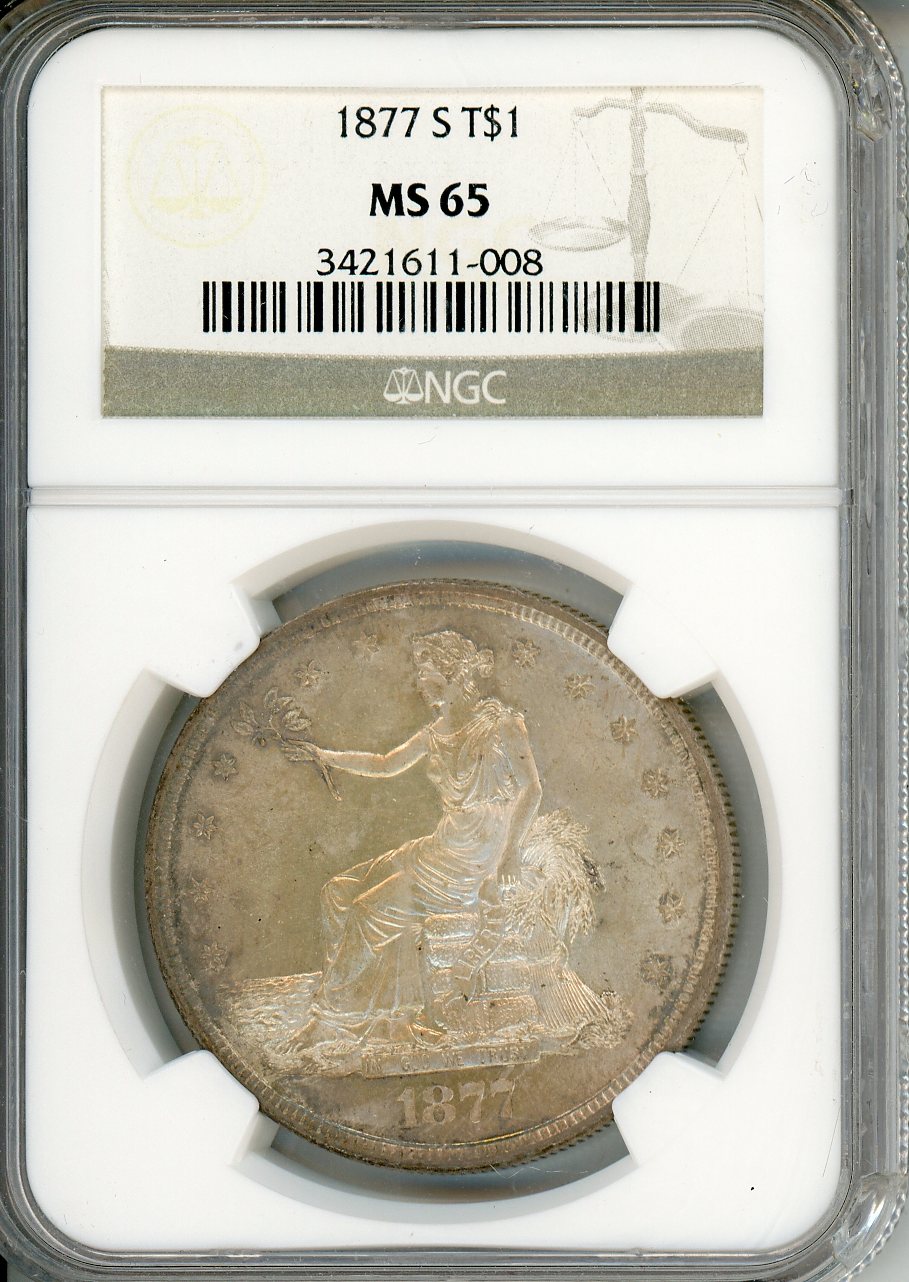 1877 S T$1 NGC MS 65  Trade  Dollar