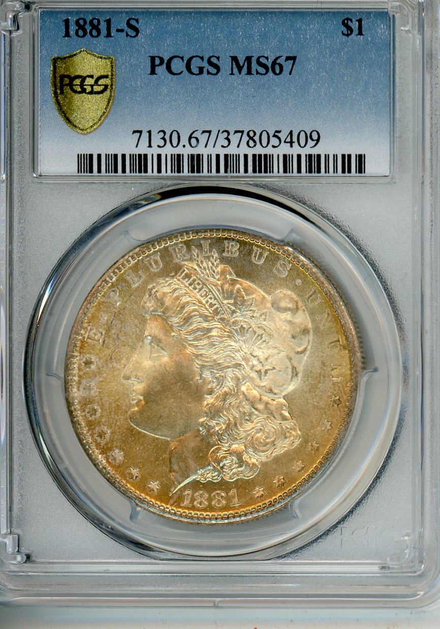 1881 S $1 PCGS MS 67