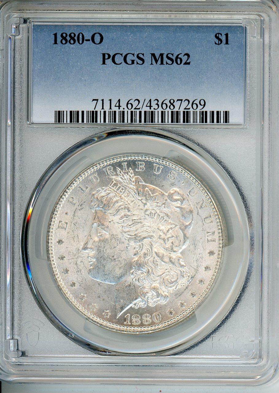 1880 O $1 PCGS MS 62