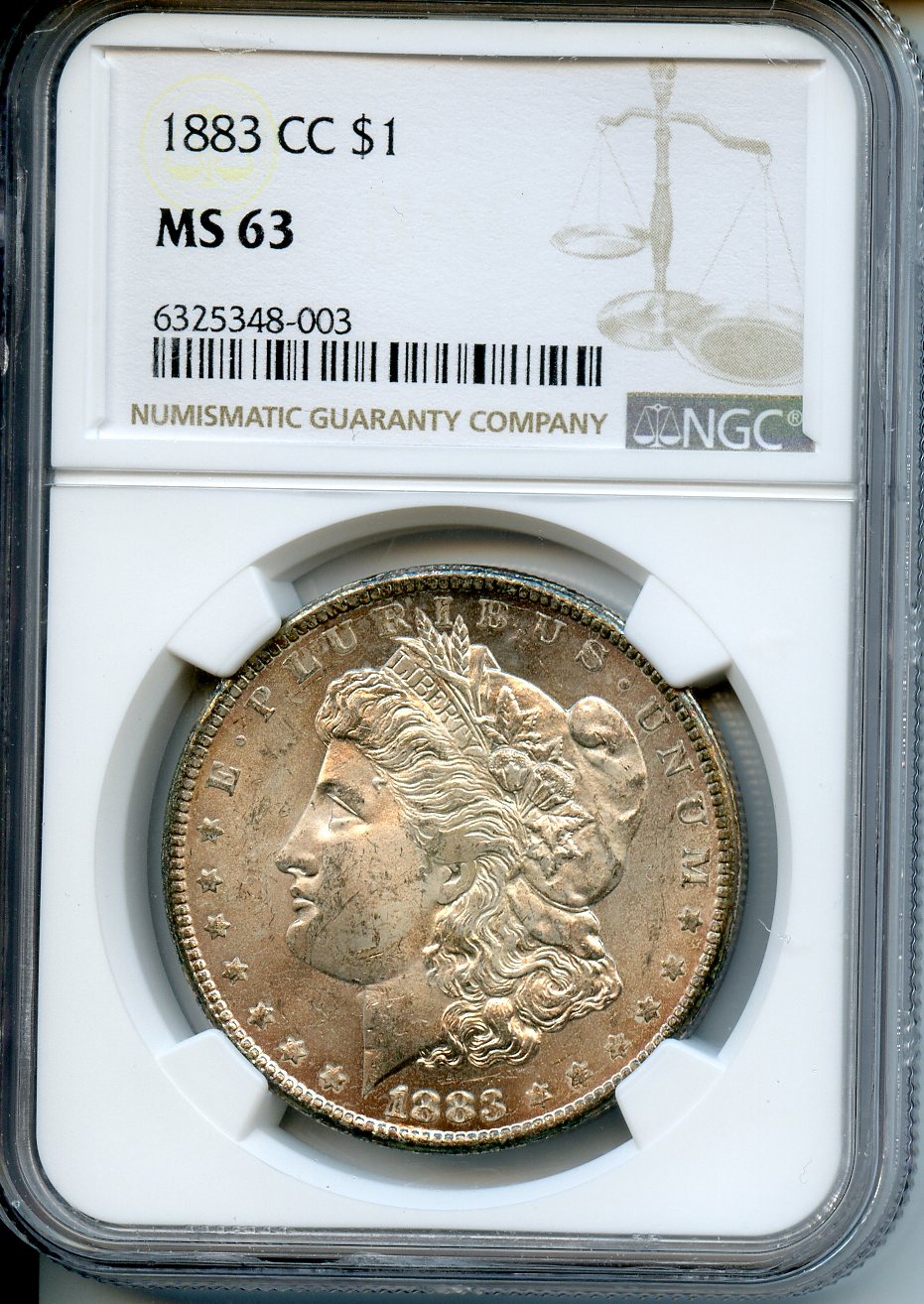 1883 CC $1 NGC MS63 Morgan Dollar