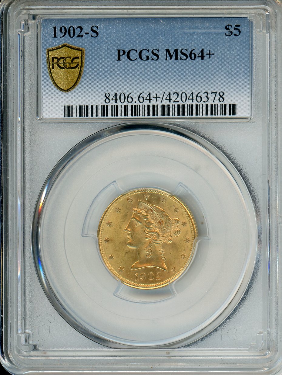 1902 S $1 Gold PCGS MS64+