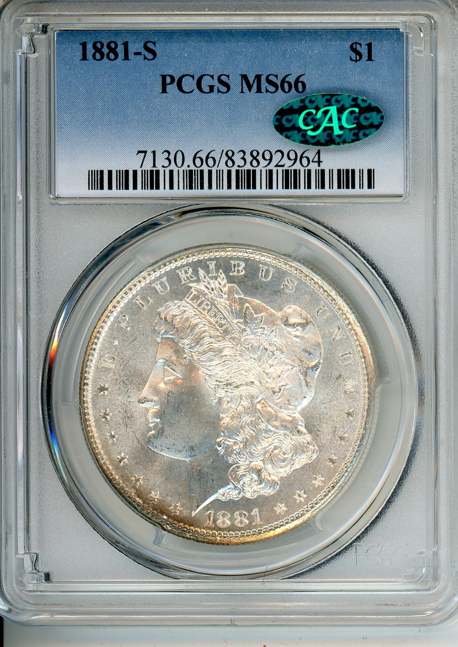 1881 S $1 PCGS MS 66 CAC