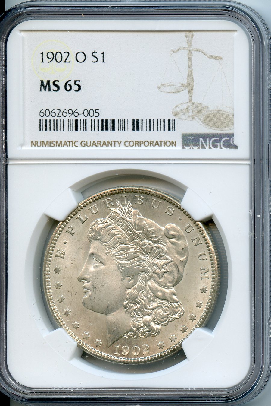 1902 O $1  NGC  MS65  Morgan Dollar