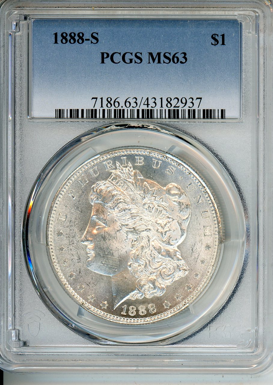 1888 S $1 PCGS MS 63