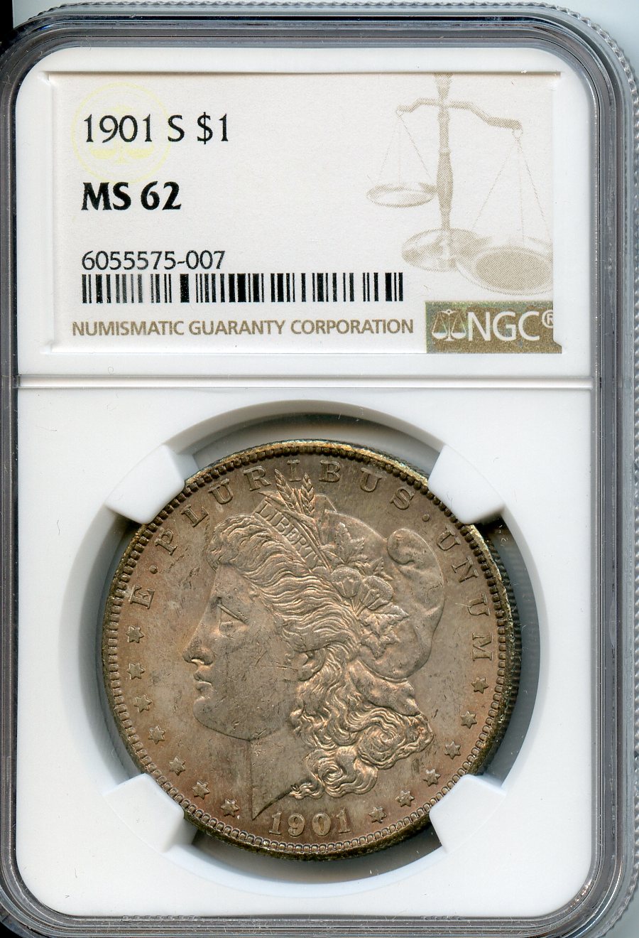1901 S  $1  NGC  MS62  Morgan Dollar