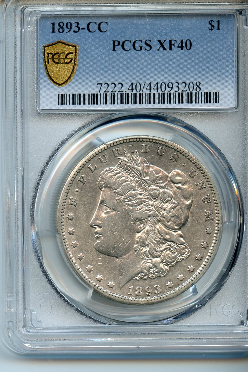 1893 CC  $1  PCGS  XF40  Morgan Dollar