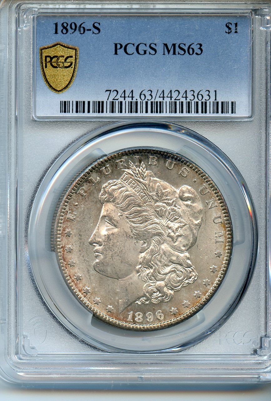 1896 S $1  PCGS  MS63  Morgan Dollar
