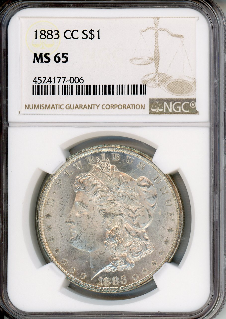 1883 CC $1 NGC MS 65