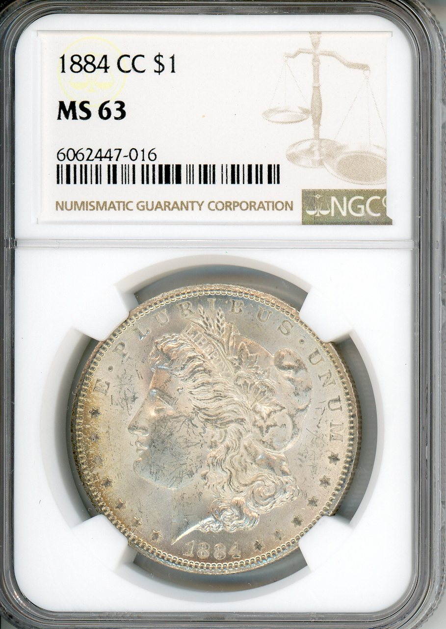 1884 CC $1 NGC MS 63