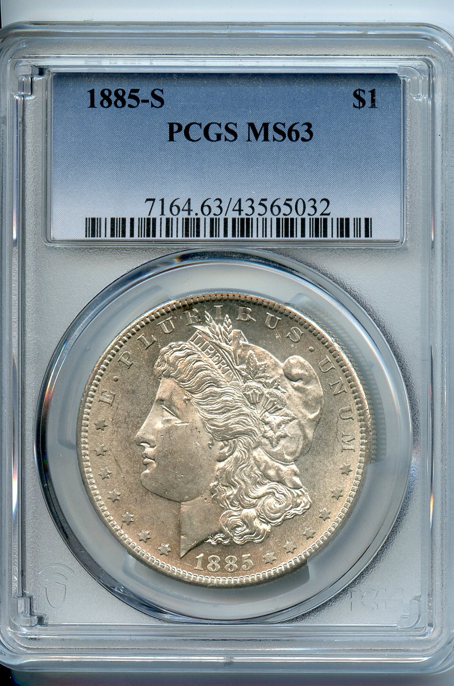 1885 S  $1  PCGS  MS63  Morgan Dollar