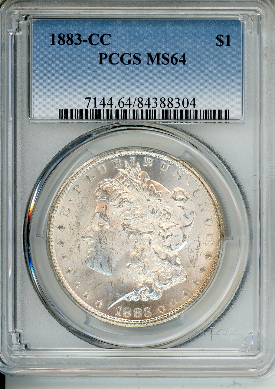 1883 CC $1 PCGS MS 64