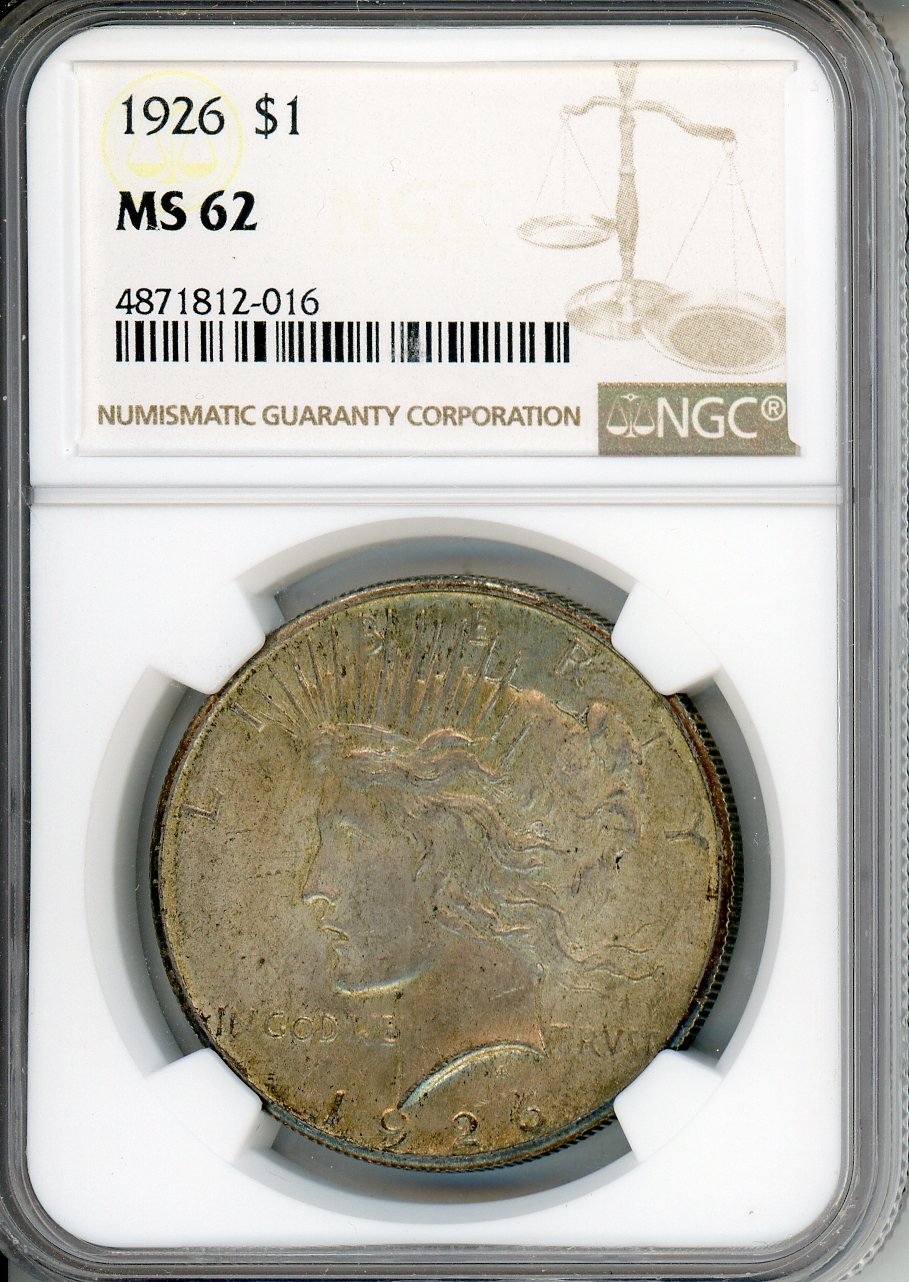 1926 $1 NGC MS 62