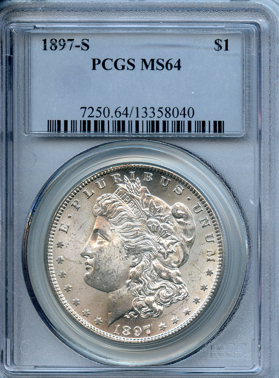 1897 S  $1  PCGS  MS64  Morgan Dollar