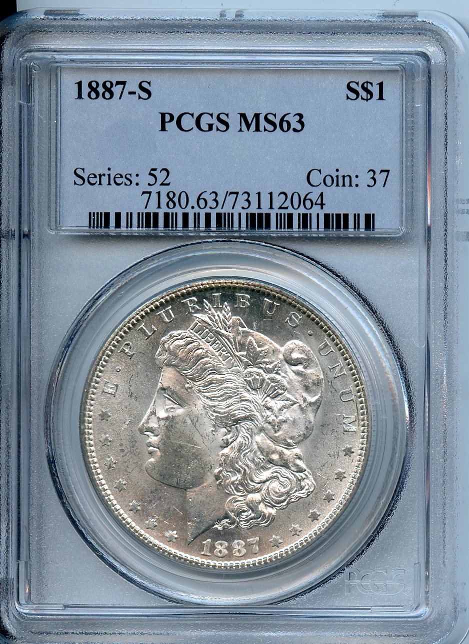 1887 S  $1  PCGS  MS63