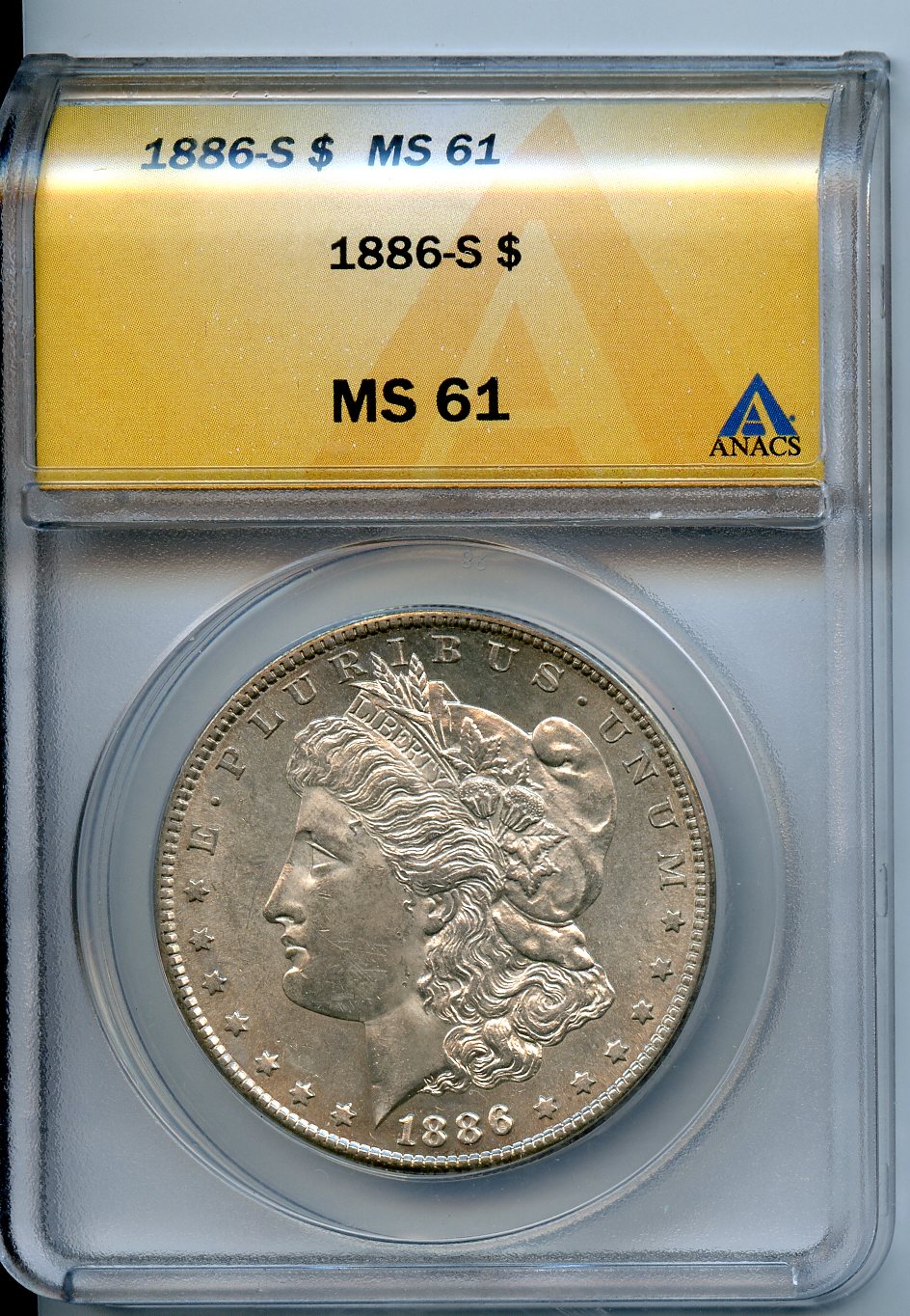1886 S  $1  ANACS  MS61  Morgan Dollar