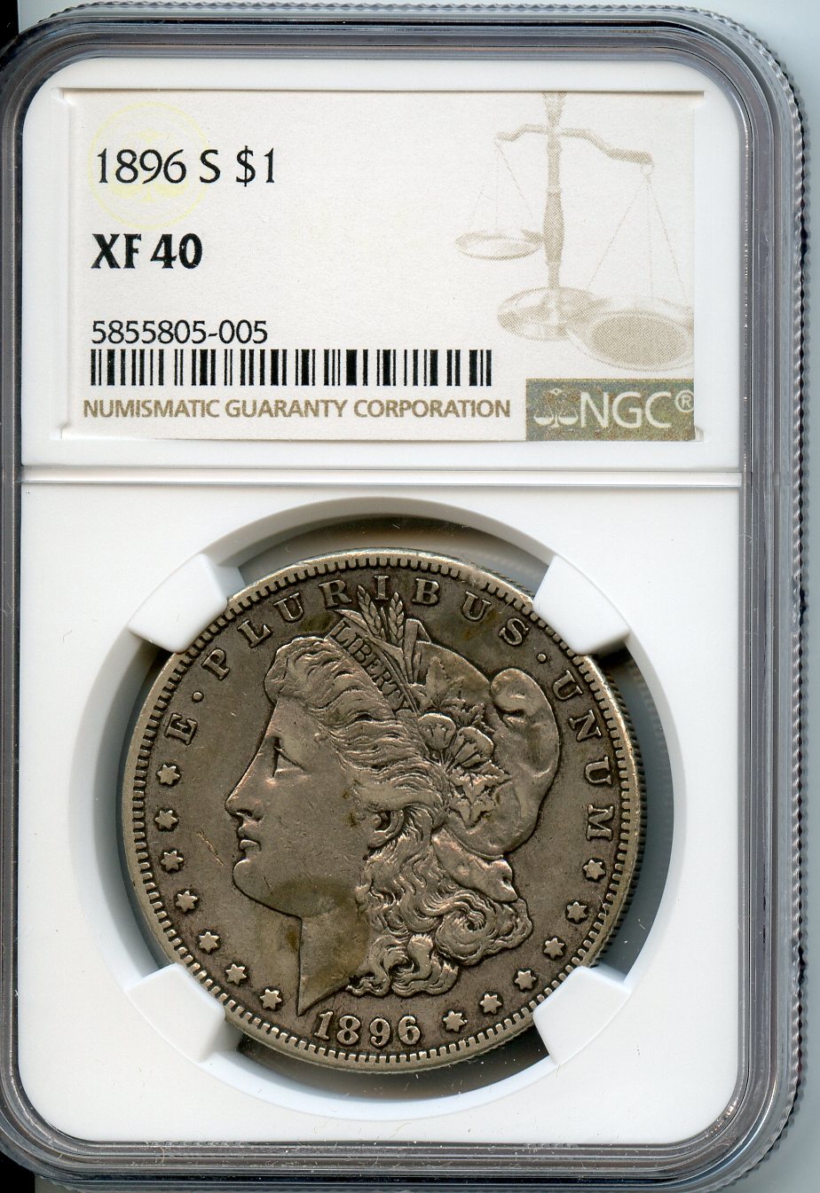 1896 S  $1  NGC  XF40  Morgan Dollar