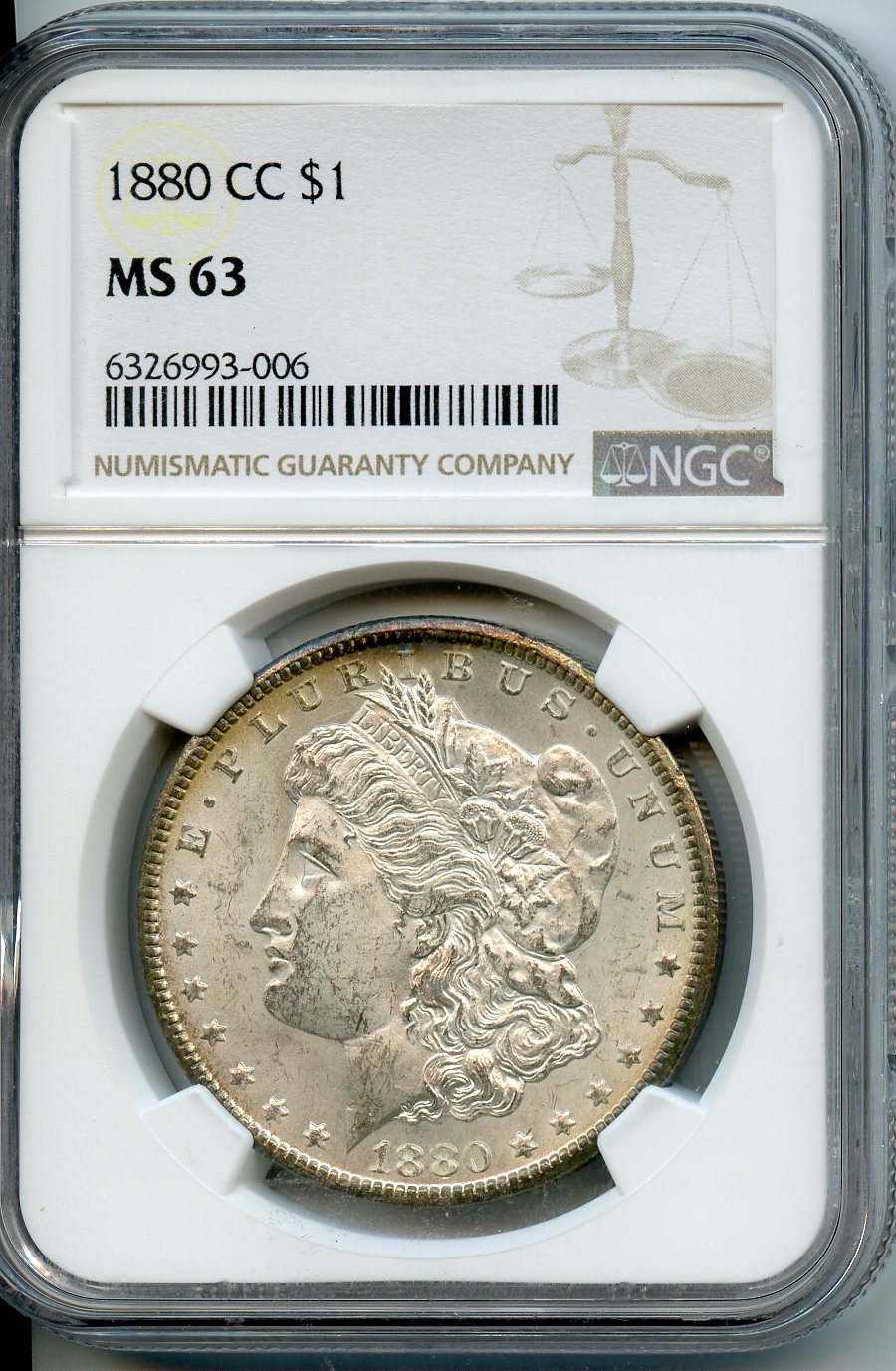 1880 CC  $1  NGC  MS63  Morgan Dollar  