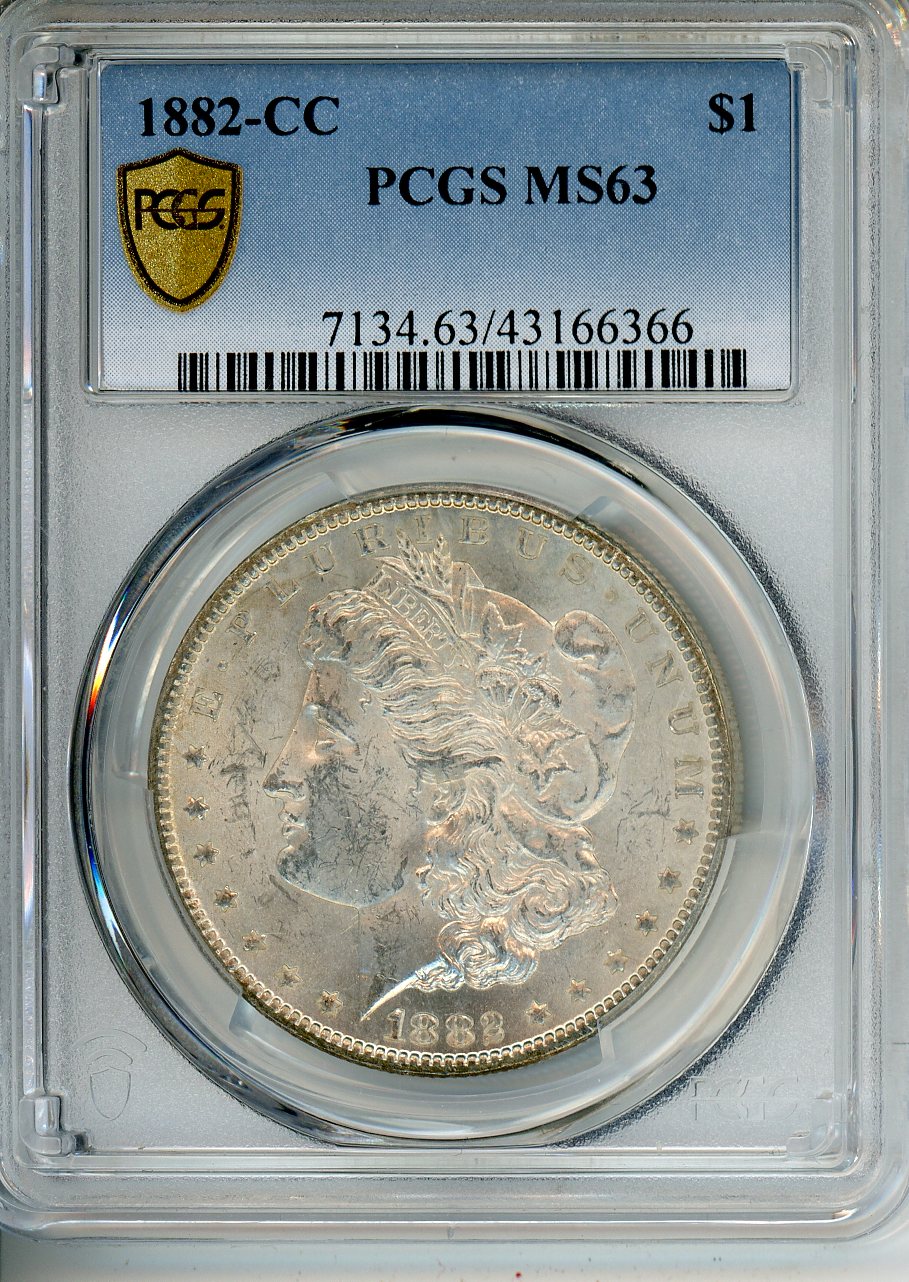 1882 CC $1 PCGS MS 63