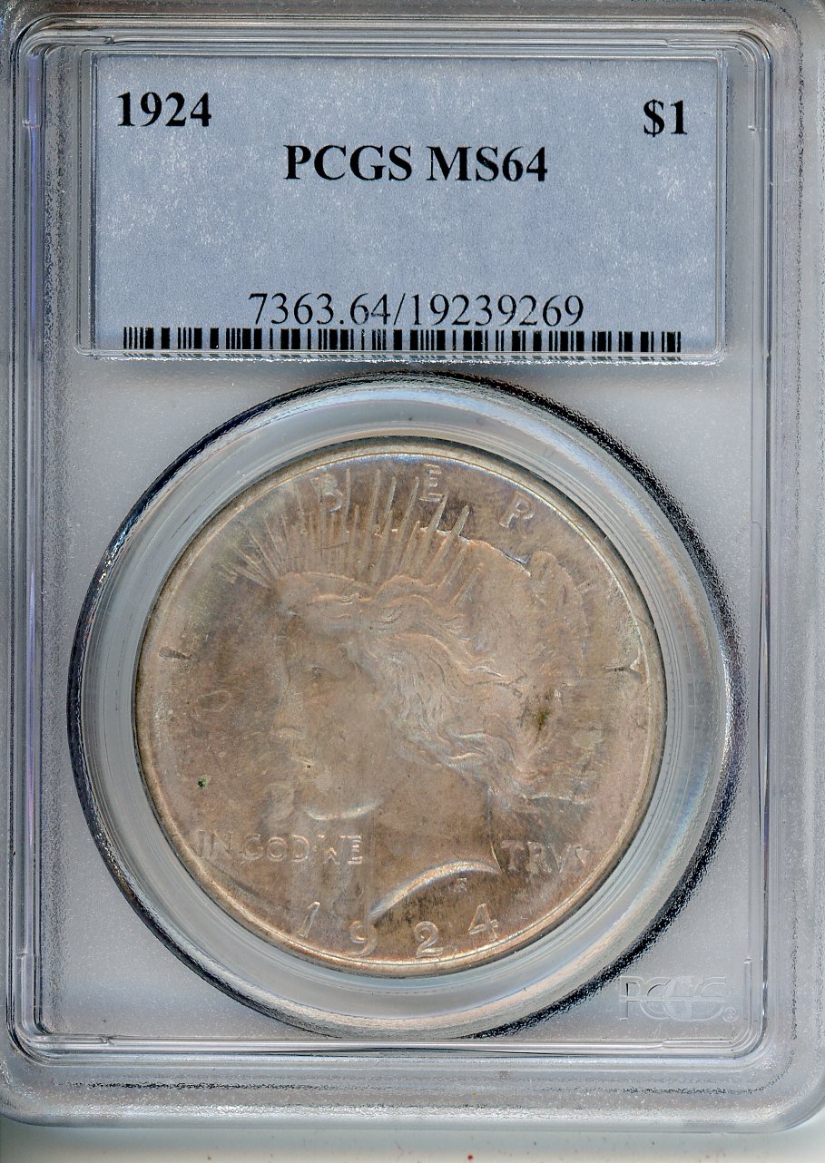 1924 $1 PCGS MS 64