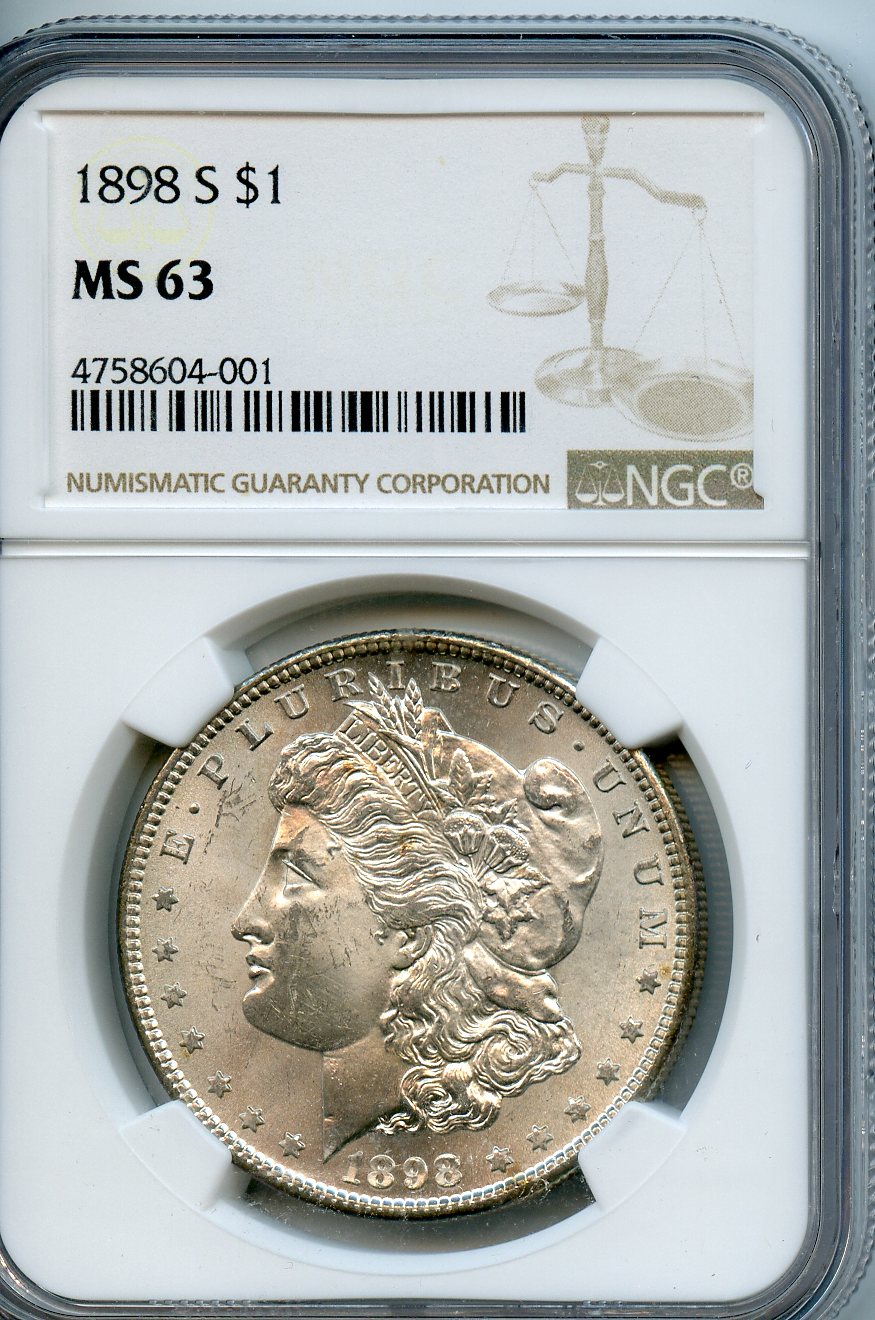 1898 S  $1  NGC  MS63  Morgan Dollar