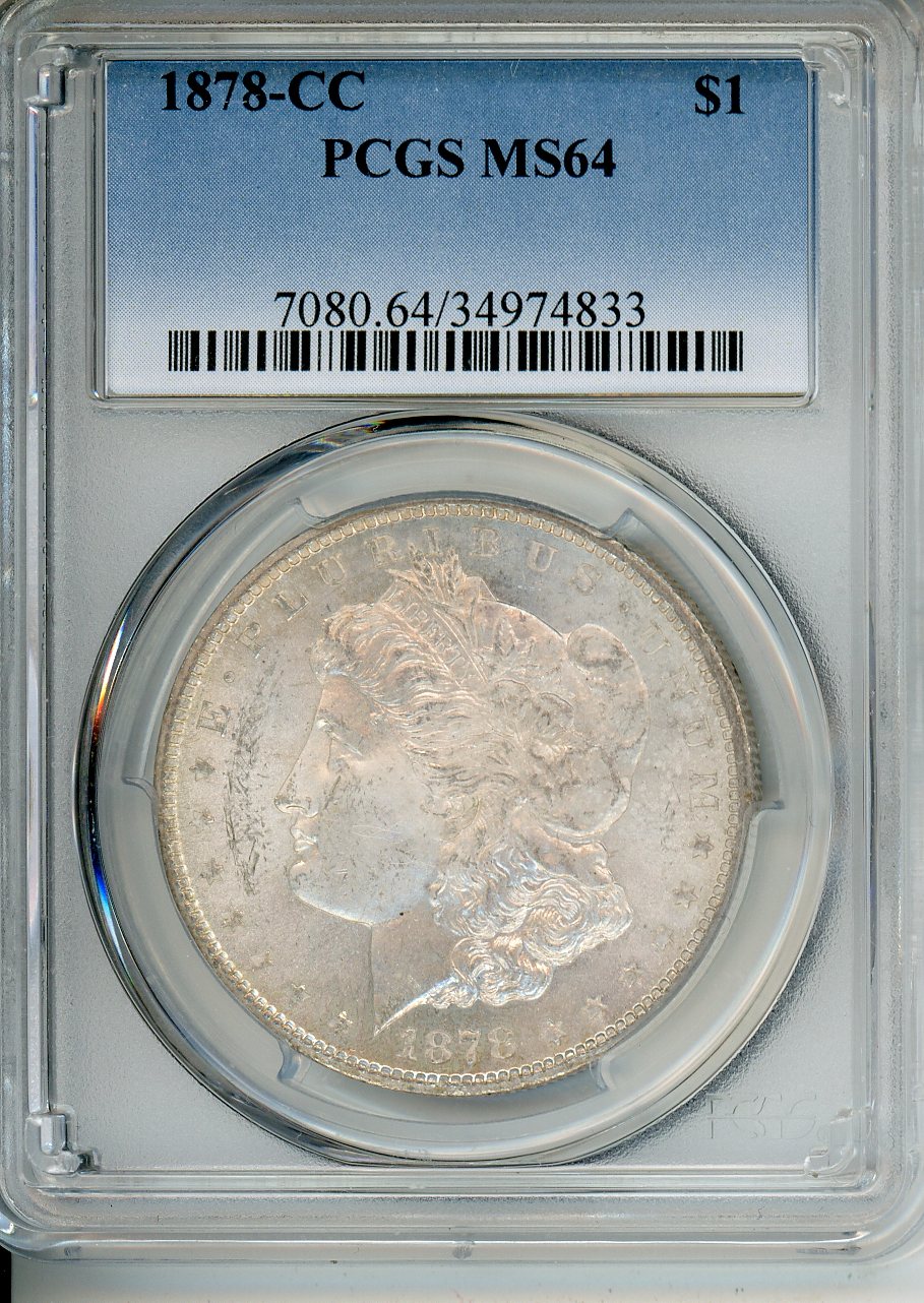 1878 CC $1 PCGS MS 64