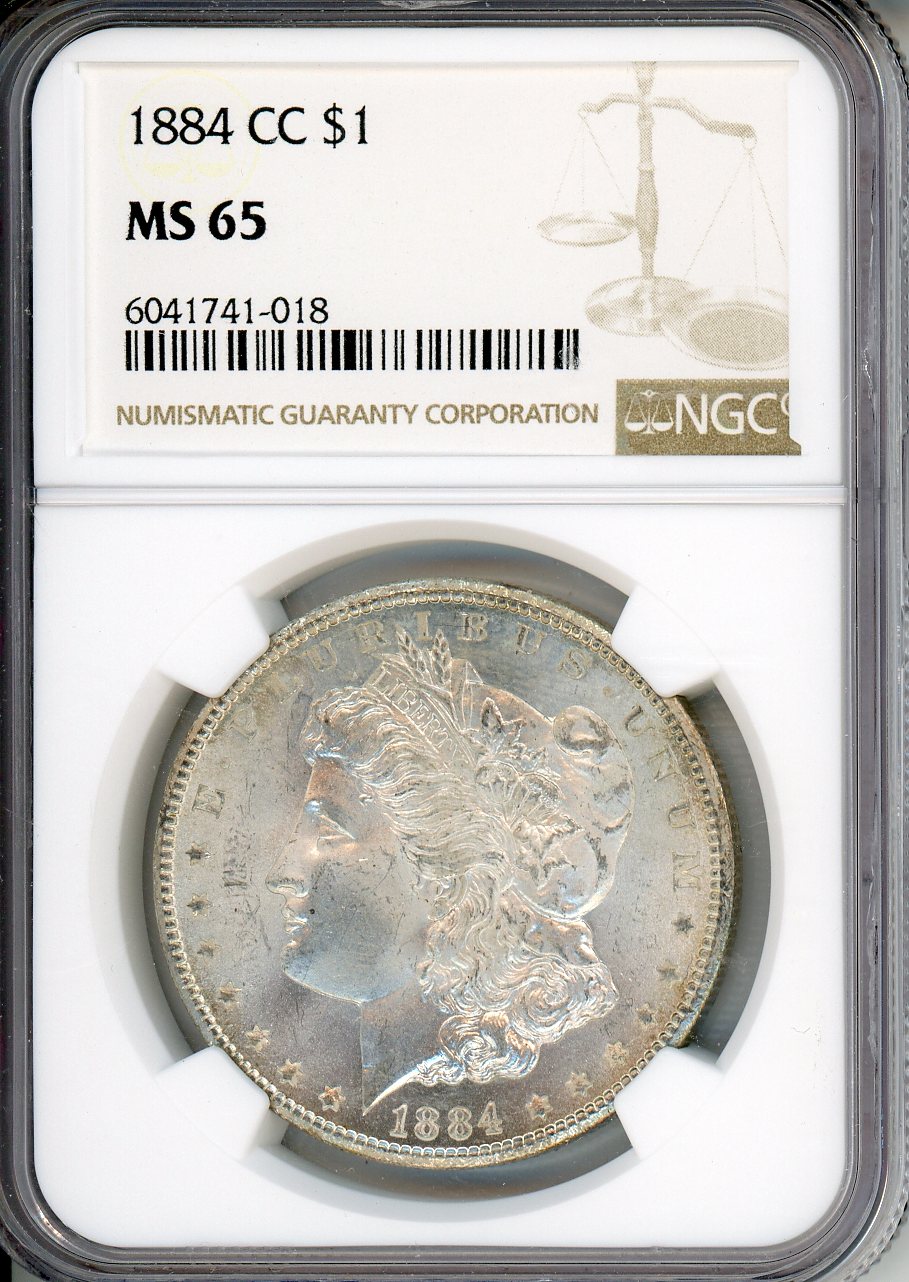 1884 CC $1 NGC MS 65