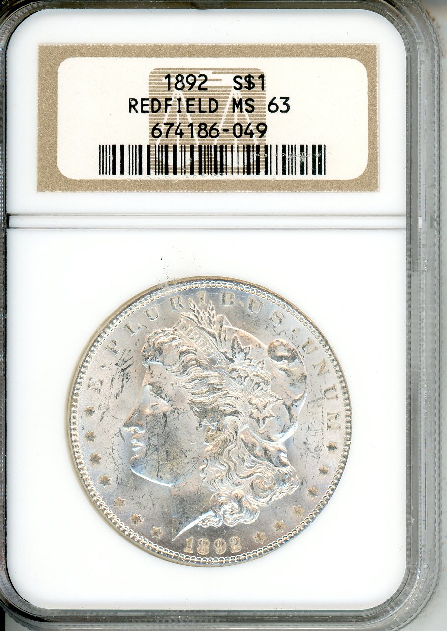 1892 $1 NGC MS 63