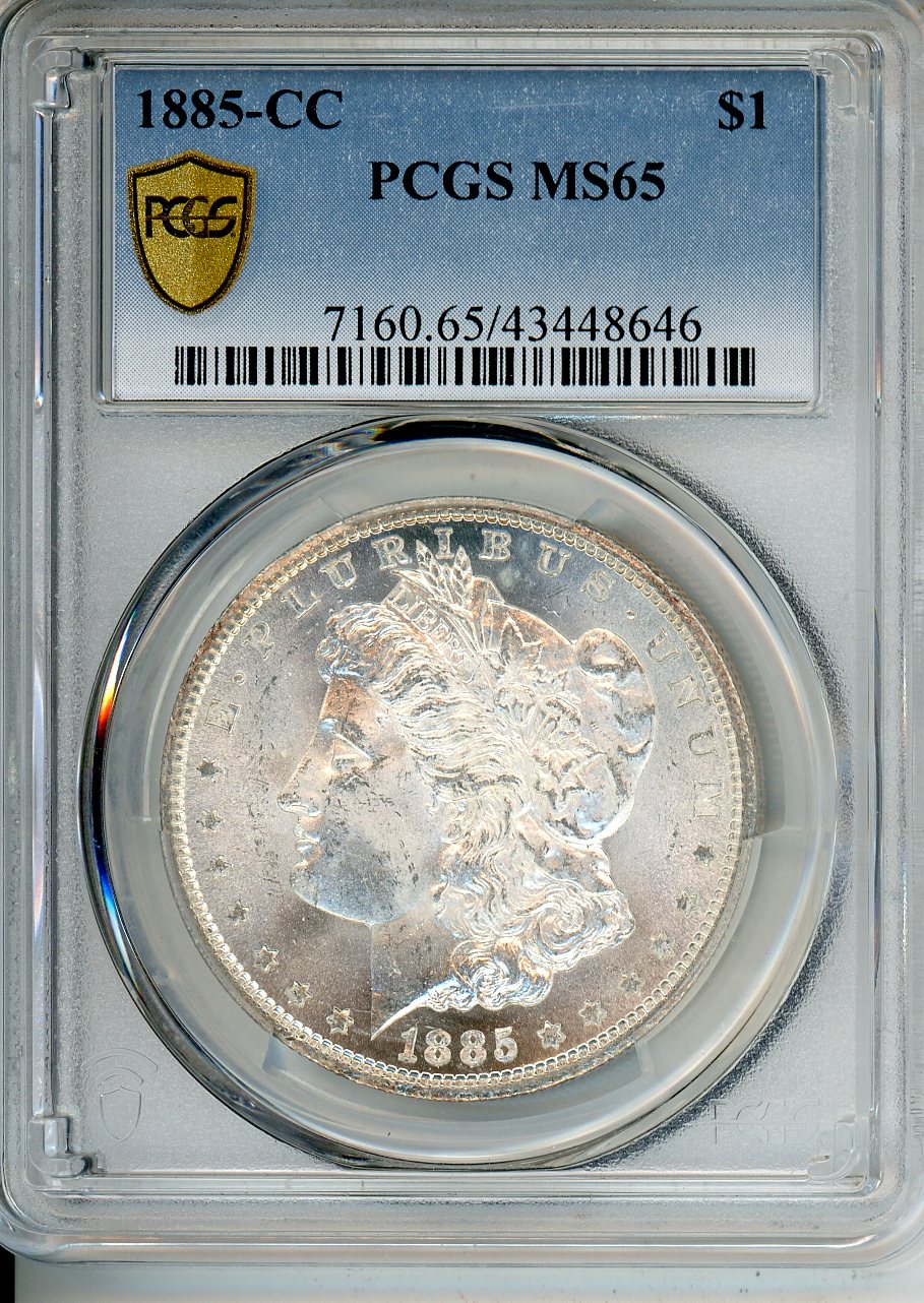 1885 CC $1 PCGS MS 65
