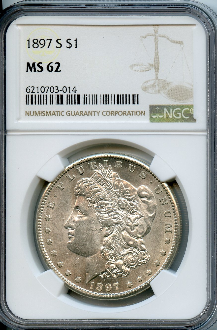 1897 S  $1  NGC  MS62  Morgan Dollar
