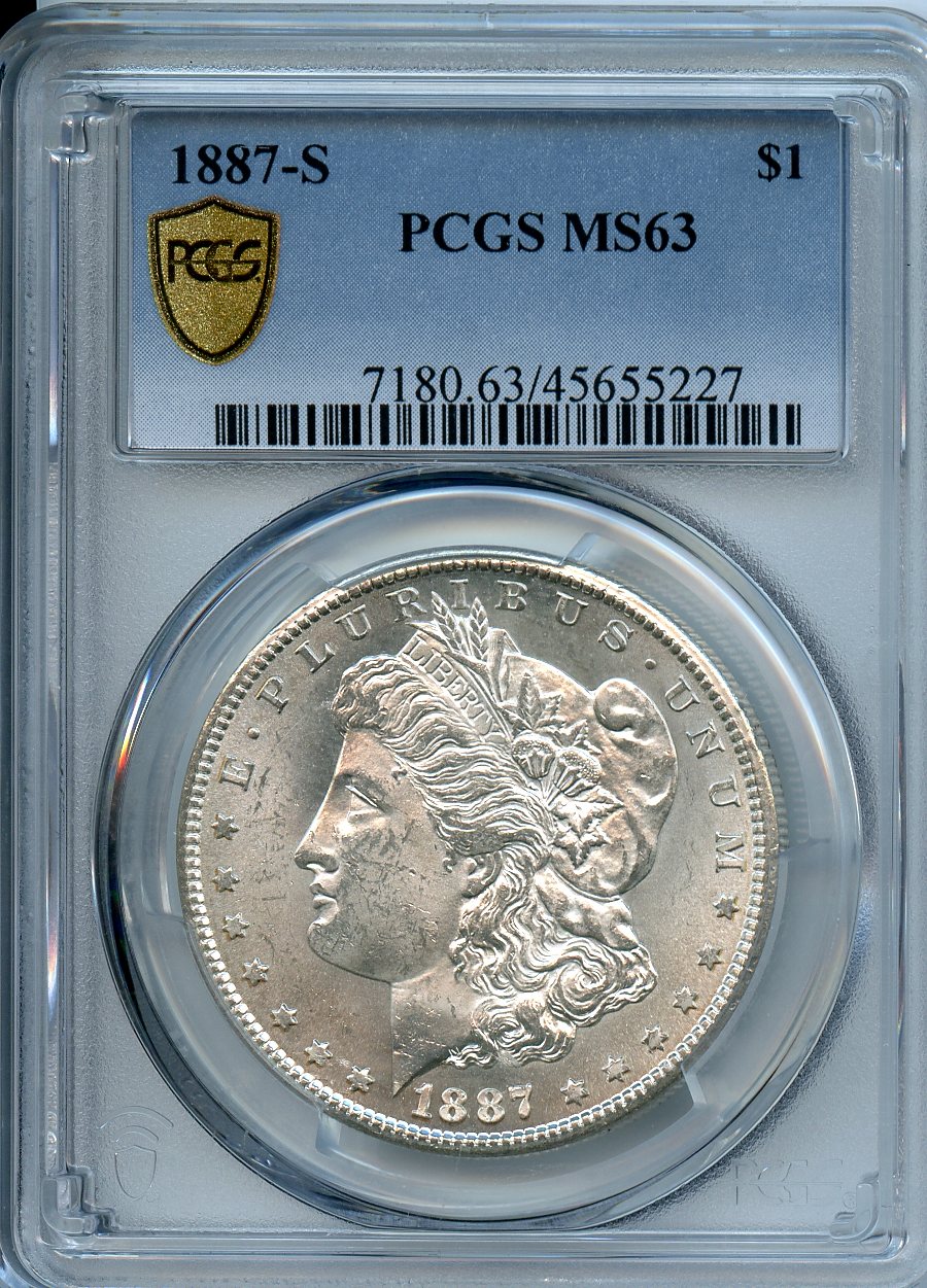 1887 S  $1  PCGS  MS63