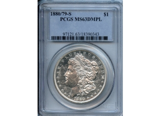 PMJ Coins & Collectibles, Inc. 1880/79 S   $1   PCGSMS63 DMPL Morgan Dollar