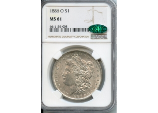 PMJ Coins & Collectibles, Inc. 1886 O  NGC MS61  CAC 