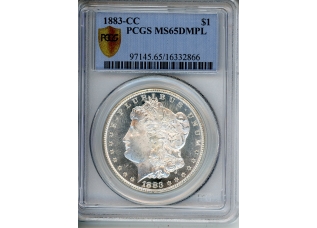 PMJ Coins & Collectibles, Inc. 1883 CC $1 PCGS MS 65 DMPL